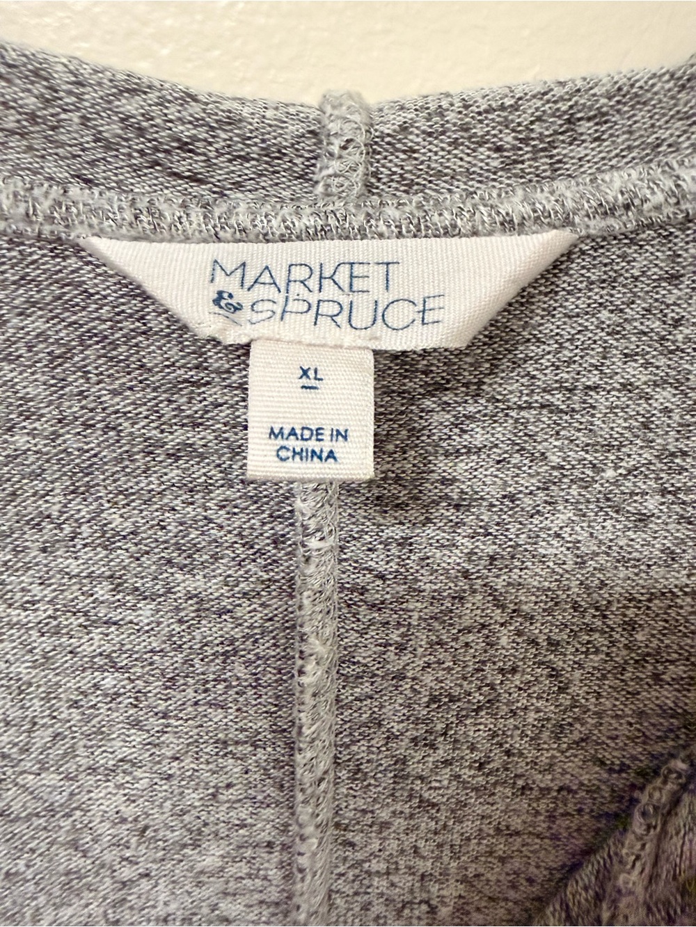 Market & Spruce Gray V-Neck Hoodie - Picture 5 of 6